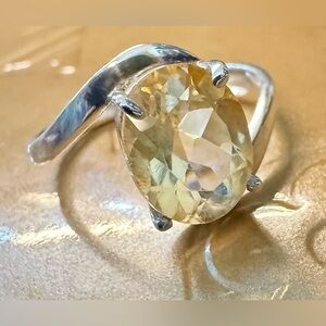 Citrine Sterling Silver Ring (7.75)